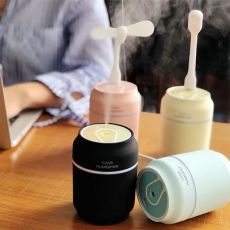 易拉罐加濕器 三合一多功能迷你便攜家用車載USB桌面風扇加濕器