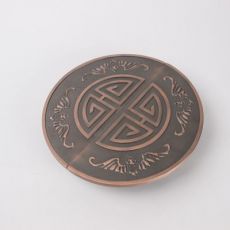 浮雕半圓仿古銅門拉手實(shí)心雕刻半圓紅古銅門把手酒店別墅大門