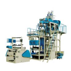 SJ-45x2、50x2、55x2、60x2型 雙層聚丙烯（PP）、低密度聚乙烯（LDPE）、線形低密度聚乙烯（LLDPE）共擠吹膜機組
