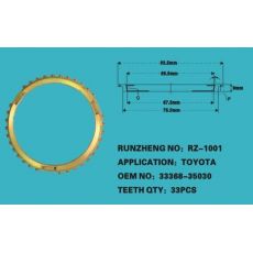 汽車同步器齒環 OEM：33368-35030 豐田